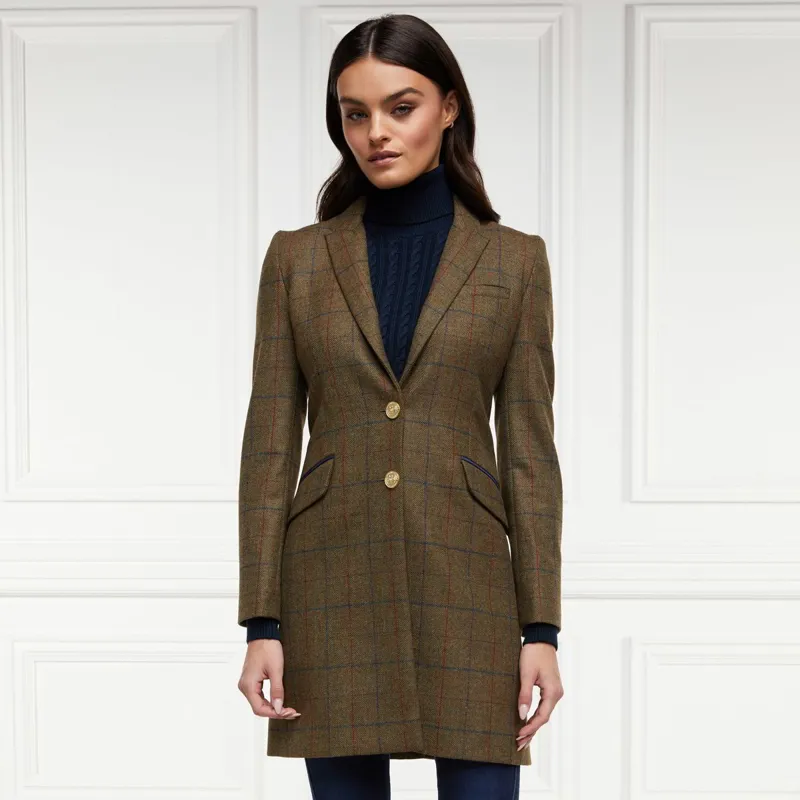 Holland Cooper Highgrove Womens Tailored Coat - Glen Green