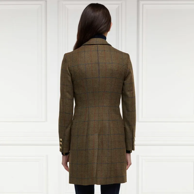 Holland Cooper Highgrove Womens Tailored Coat - Glen Green-2