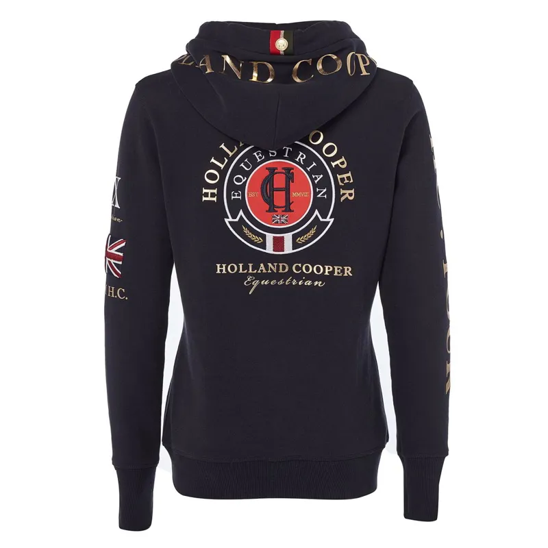 Holland Cooper Team Womens Zip Hoodie - Ink Navy-8