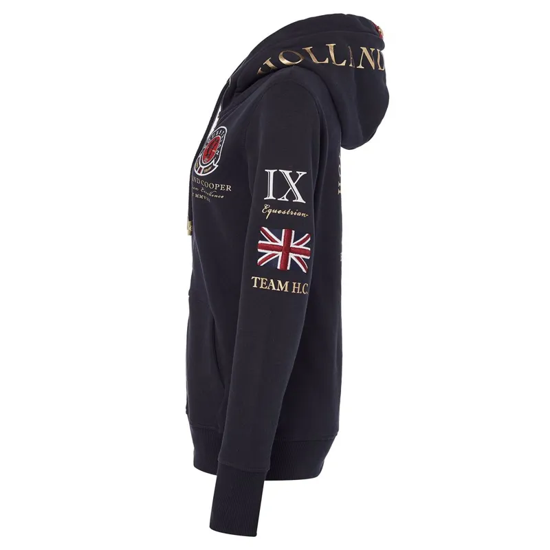 Holland Cooper Team Womens Zip Hoodie - Ink Navy-9