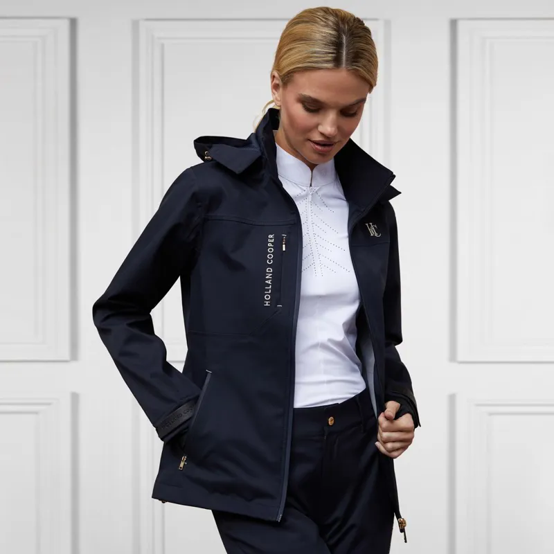 Holland Cooper Riding Shell Womens Waterproof Jacket - Ink Navy