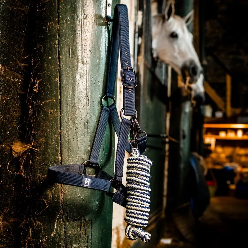 Horseware Newmarket Halter and Lead Rope - Witney Navy-4