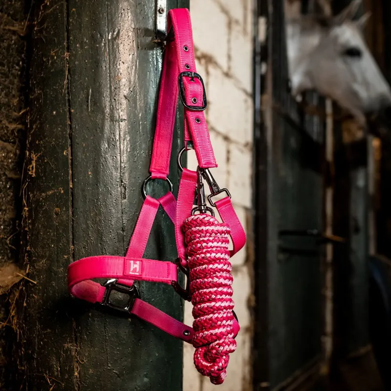 Horseware Newmarket Halter and Lead Rope - Witney Pink-3