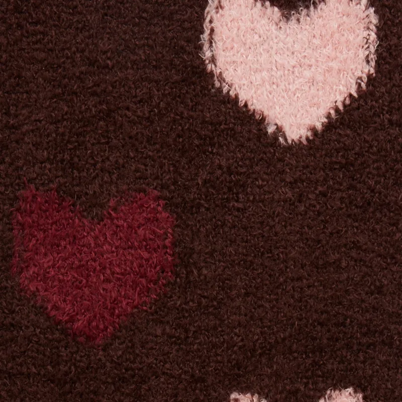 LeMieux Heart Fluffies Junior Socks - Bramble-1