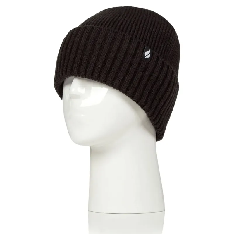 Heat Holders Ashwood Mens Lite Ribbed Beanie - Black