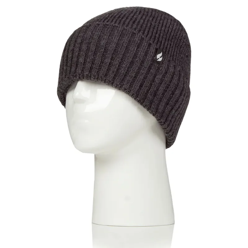 Heat Holders Ashwood Men's Lite Ribbed Beanie - Charcoal