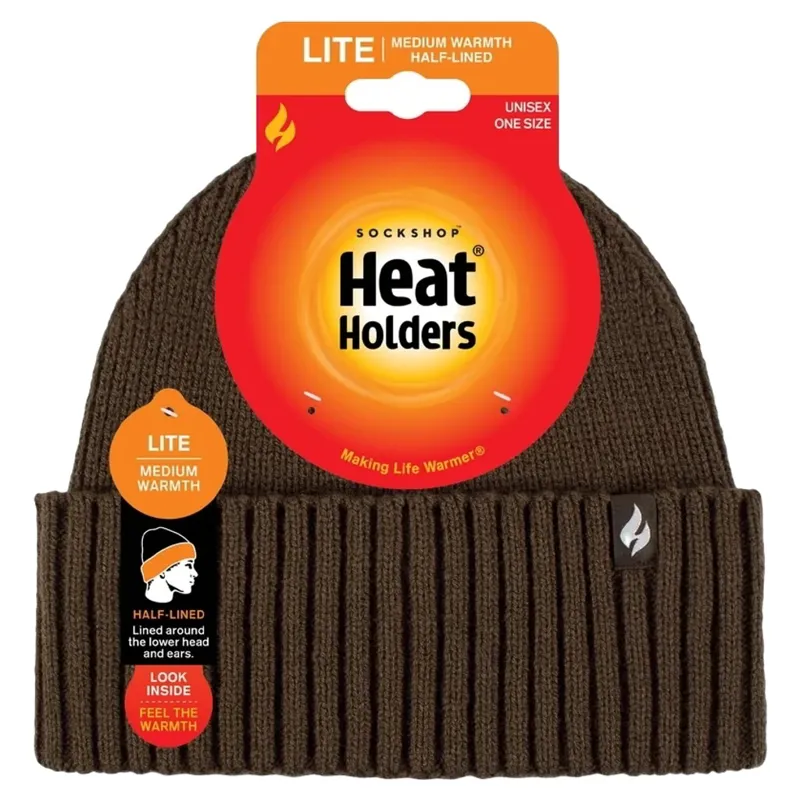 Heat Holders Ashwood Men's Lite Ribbed Beanie - Khaki-1