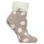 Heat Holders Original Women's Feather Top Lounge Socks - Dusky Brown Twist
