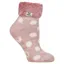 Heat Holders Original Women's Feather Top Lounge Socks - Rose Blush/Cream