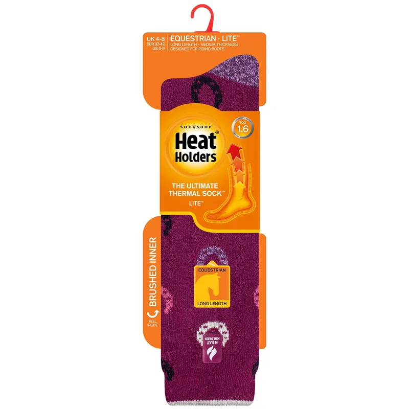 Sockshop Heat Holders Lite Women's Tall Riding Socks - Deep Fuchsia-1