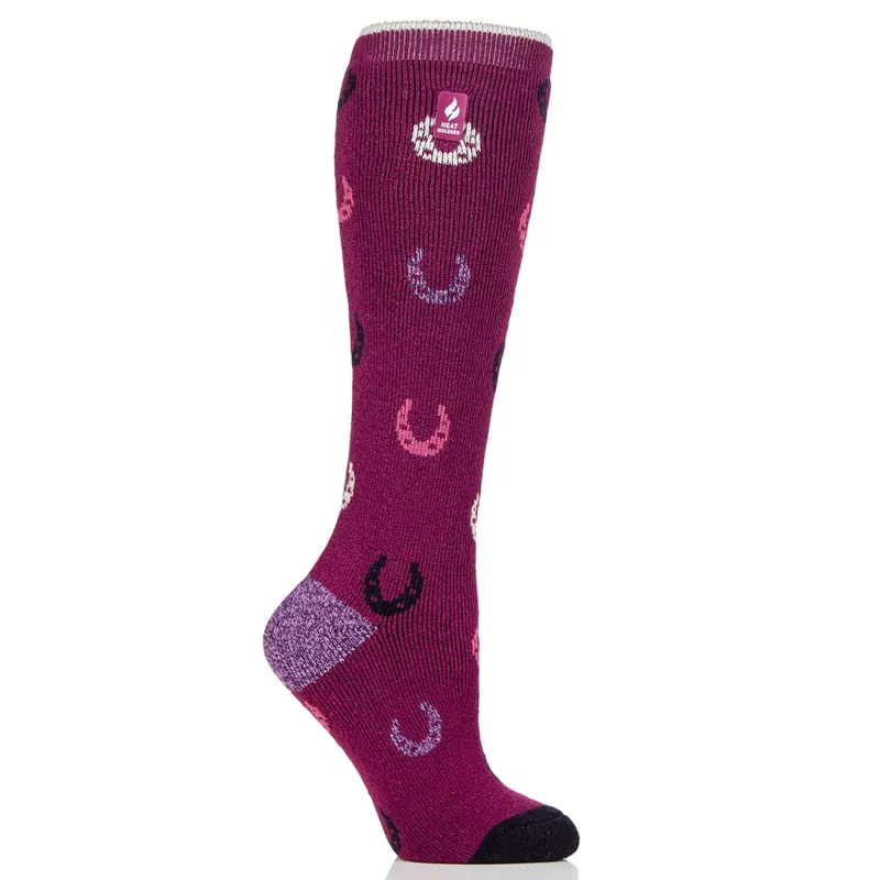 Sockshop Heat Holders Lite Women's Tall Riding Socks - Deep Fuchsia