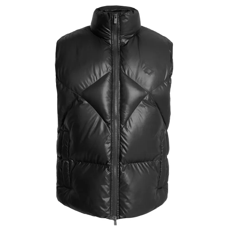 Aztec Diamond Heavy Quilted Women's Vest - Black-9