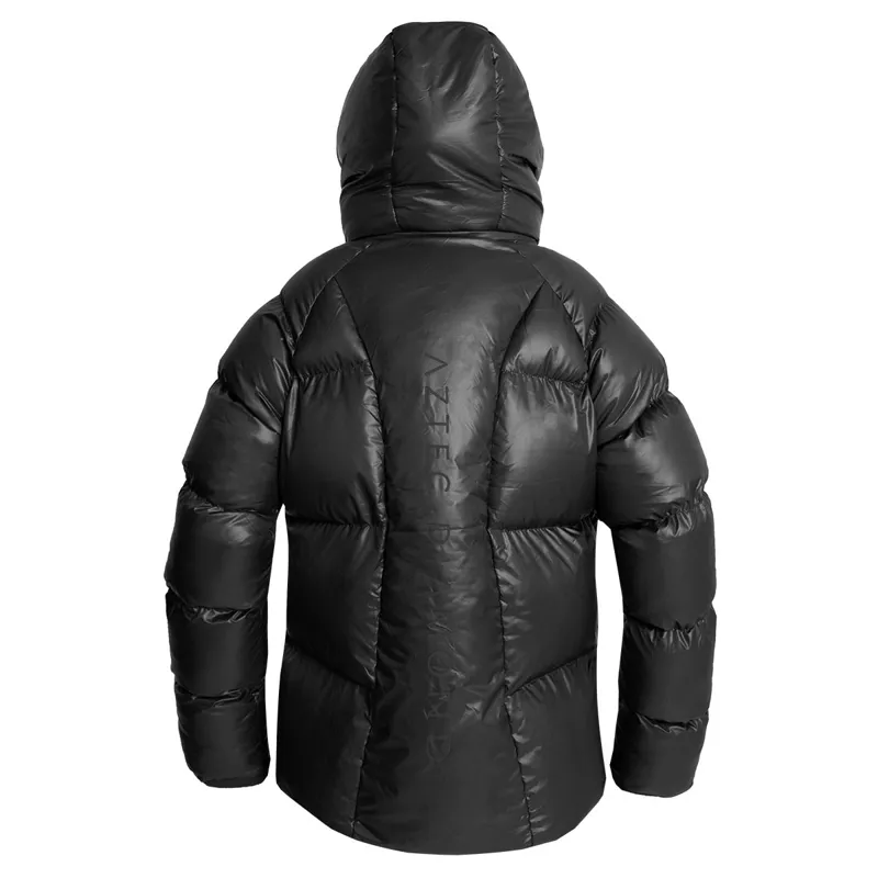 Aztec Diamond Women's Heavy Quilted Puffer Coat - Black-8