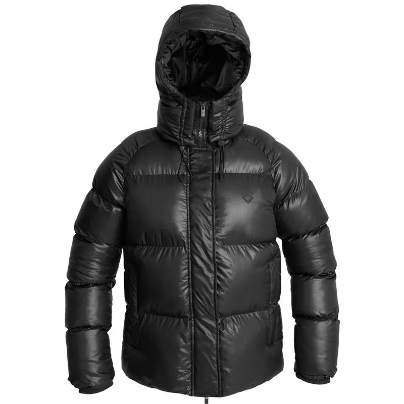 Aztec Diamond Women's Heavy Quilted Puffer Coat - Black-7
