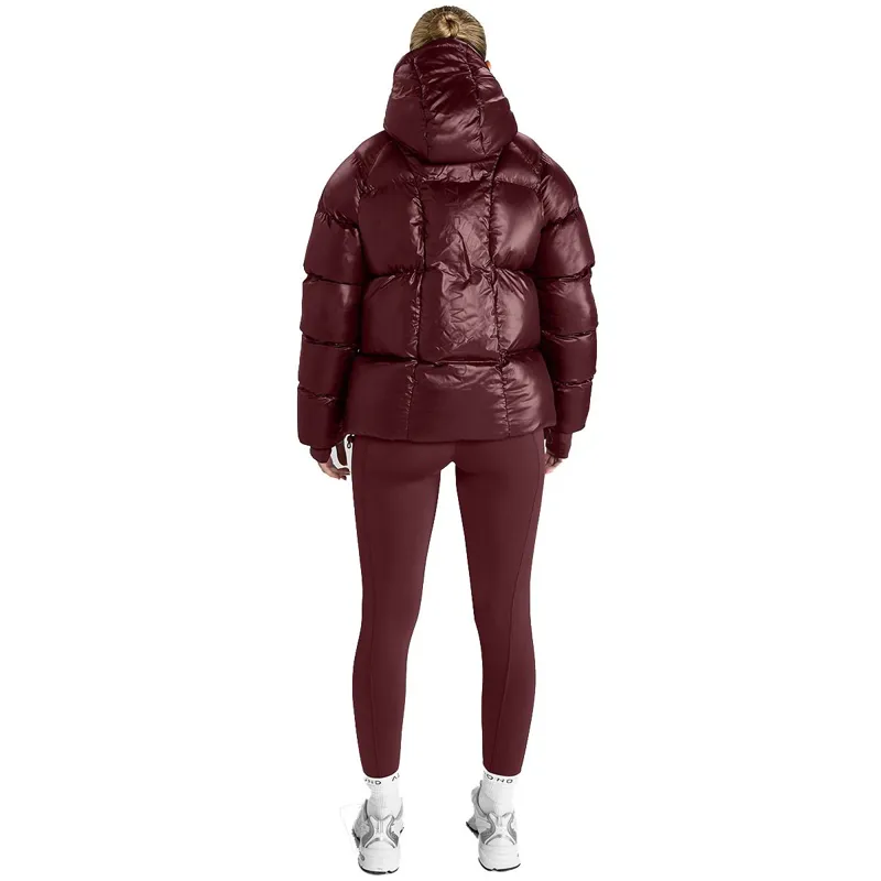 Aztec Diamond Women's Heavy Quilted Puffer Coat - Cherry-8