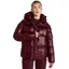 Aztec Diamond Women's Heavy Quilted Puffer Coat - Cherry