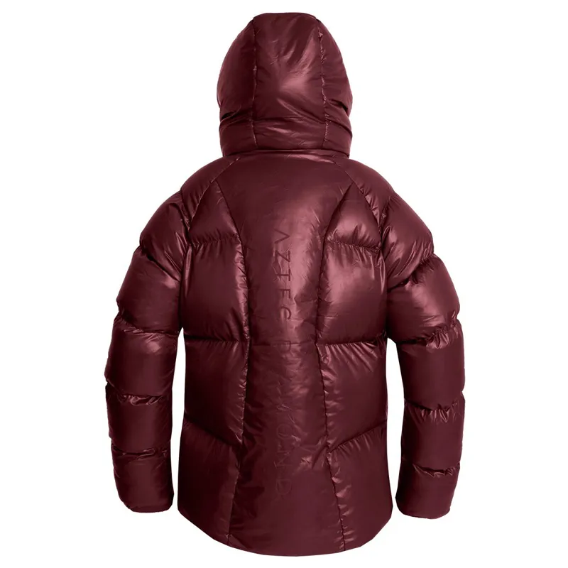 Aztec Diamond Women's Heavy Quilted Puffer Coat - Cherry-1