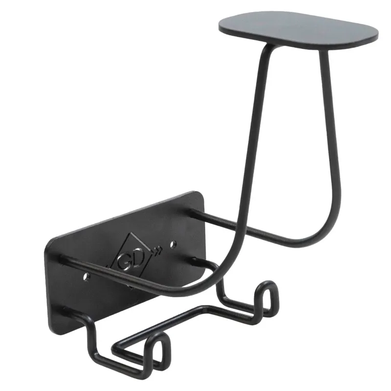 Grooming Deluxe Helmet Holder with Hooks - Black