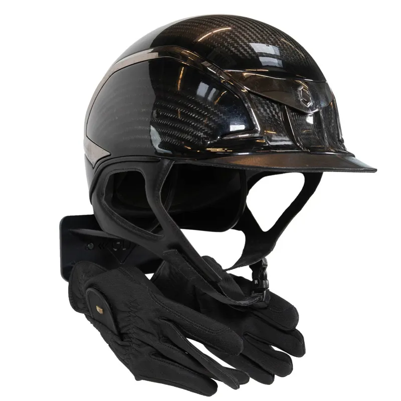 Grooming Deluxe Helmet Holder with Hooks - Black-1