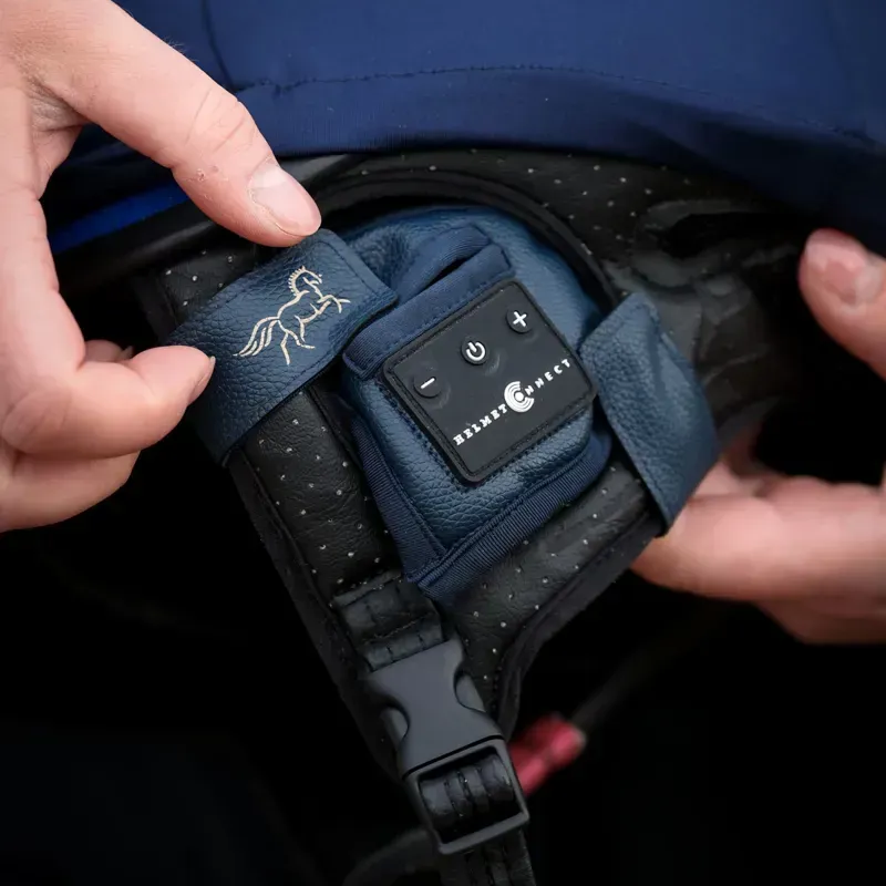 HelmetConnect Bluetooth Speaker Riding Helmet Attachment - Navy-1