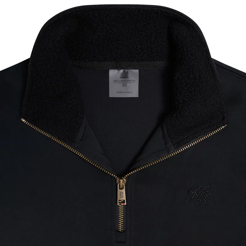 Holland Cooper Henley Training Womens Quarter Zip - Black-2