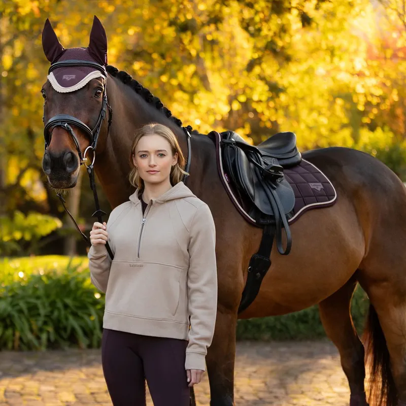LeMieux Henrietta Women's 1/2 Zip Hoodie - Almond-3