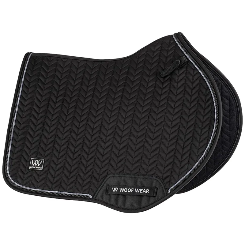 Woof Wear Herringbone Close Contact Saddle Pad - Black