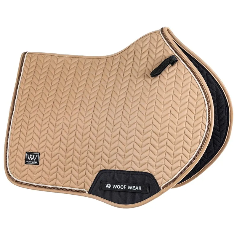 Woof Wear Herringbone Close Contact Saddle Pad - Caramel
