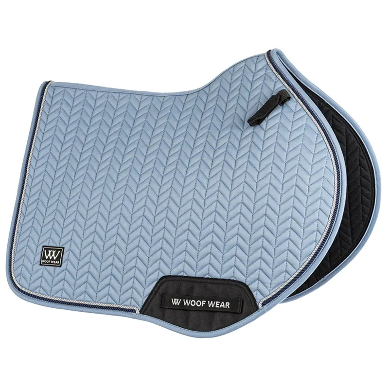 Woof Wear Herringbone Close Contact Saddle Pad - Steel