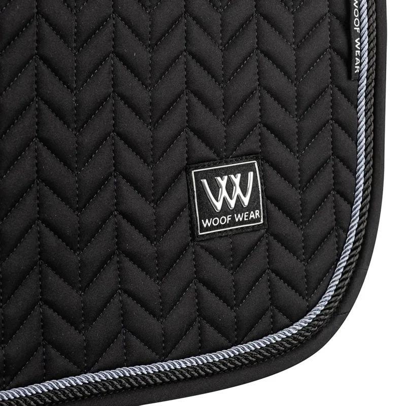 Woof Wear Herringbone Dressage Saddlecloth - Black-1