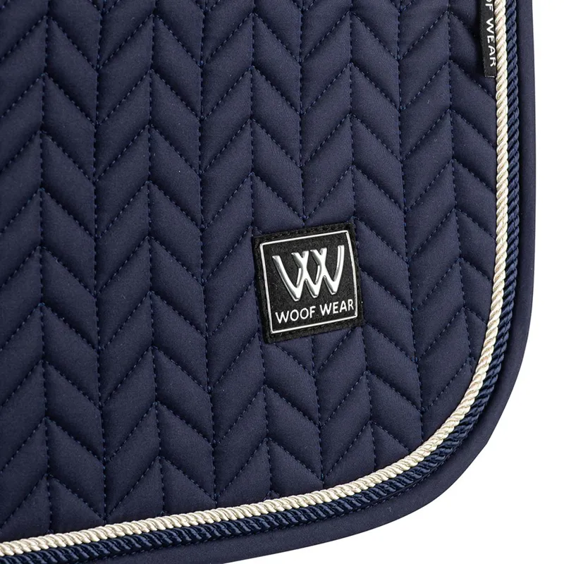 Woof Wear Herringbone Dressage Saddle Pad - Navy-1