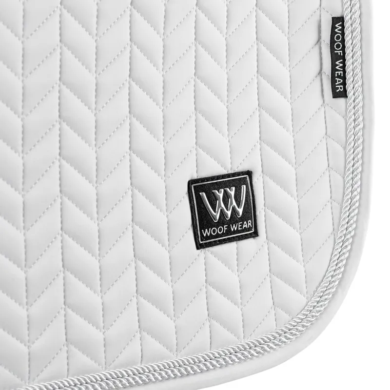 Woof Wear Herringbone Dressage Saddle Pad - White-1