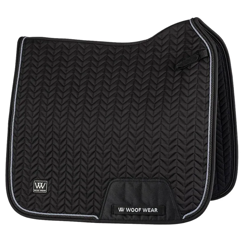 Woof Wear Herringbone Dressage Saddlecloth - Black