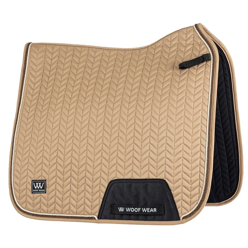 Woof Wear Herringbone Dressage Saddle Pad - Caramel
