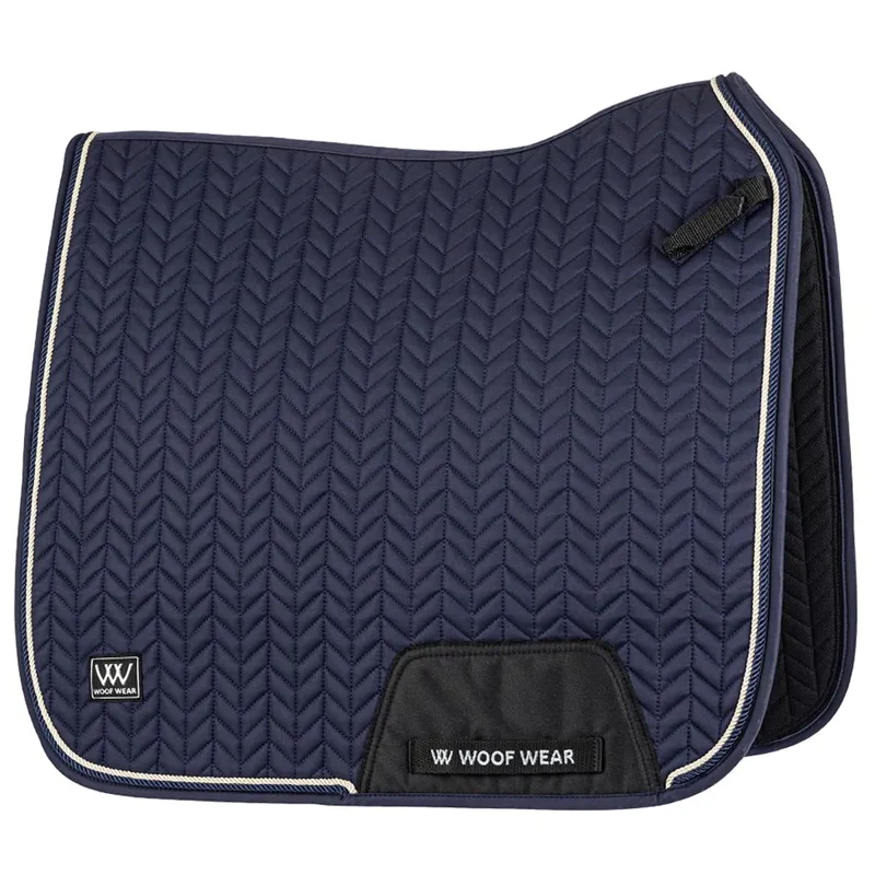 Woof Wear Herringbone Dressage Saddle Pad - Navy