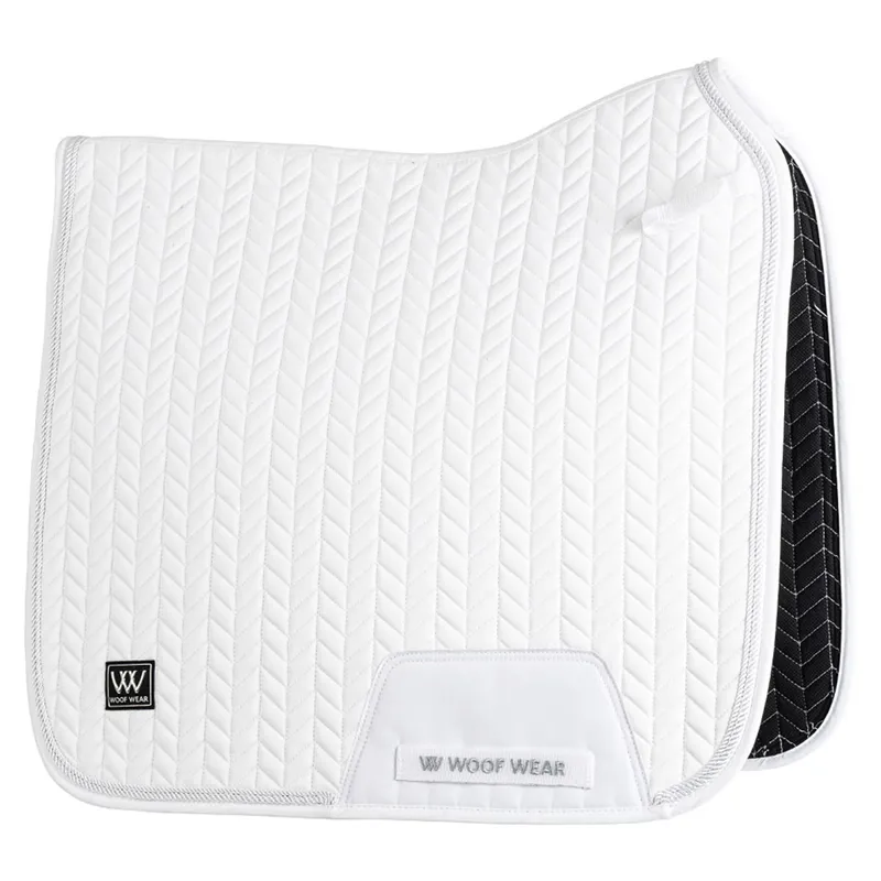 Woof Wear Herringbone Dressage Saddle Pad - White