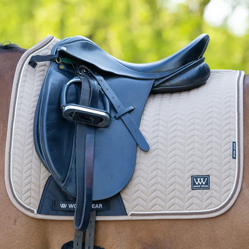 Woof Wear Herringbone Dressage Saddle Pad - Caramel-3