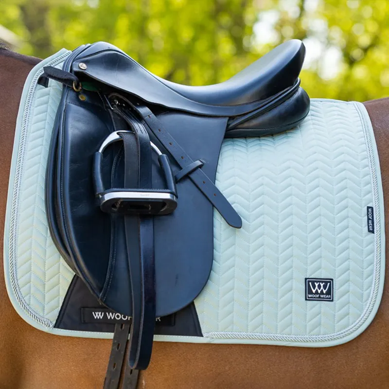 Woof Wear Herringbone Dressage Saddle Pad - Sage-2