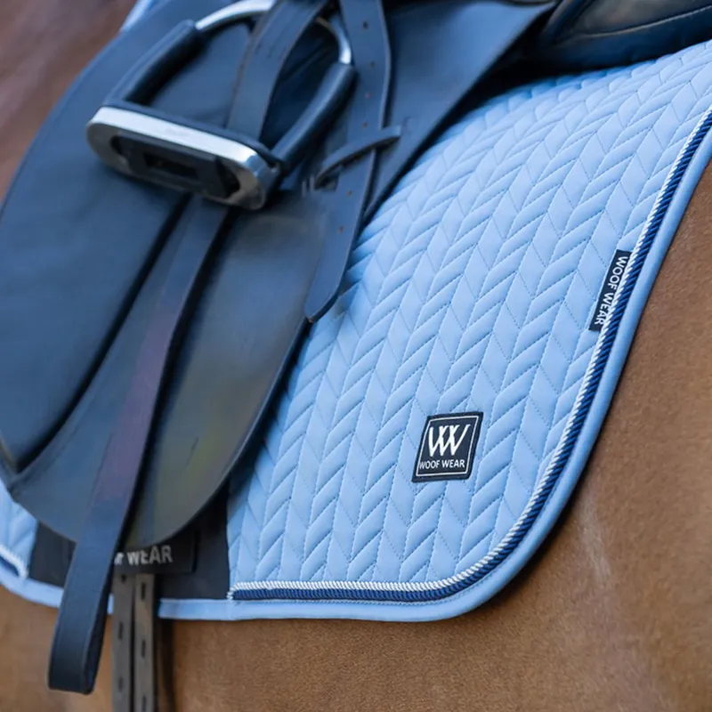 Woof Wear Herringbone Dressage Saddle Pad - Steel-3