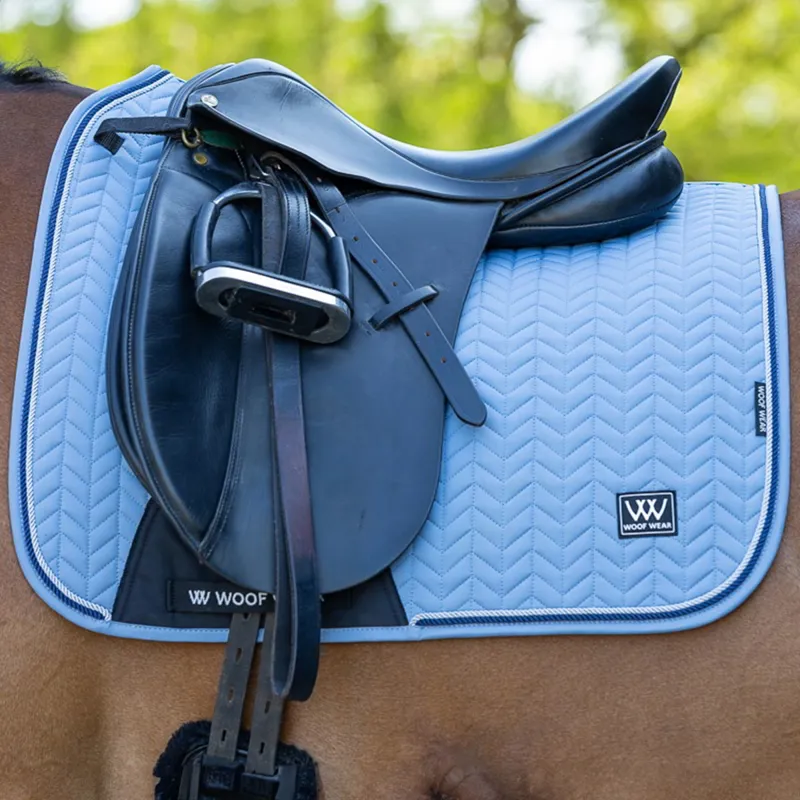 Woof Wear Herringbone Dressage Saddle Pad - Steel-2