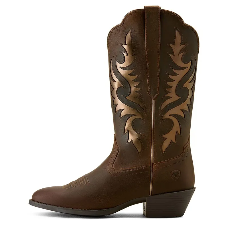 Ariat Heritage R Toe Retro Women's Western Boots - Sassy Brown-4