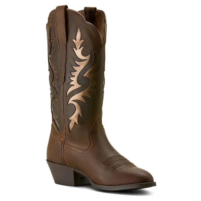 Ariat Heritage R Toe Retro Women's Western Boots - Sassy Brown-3