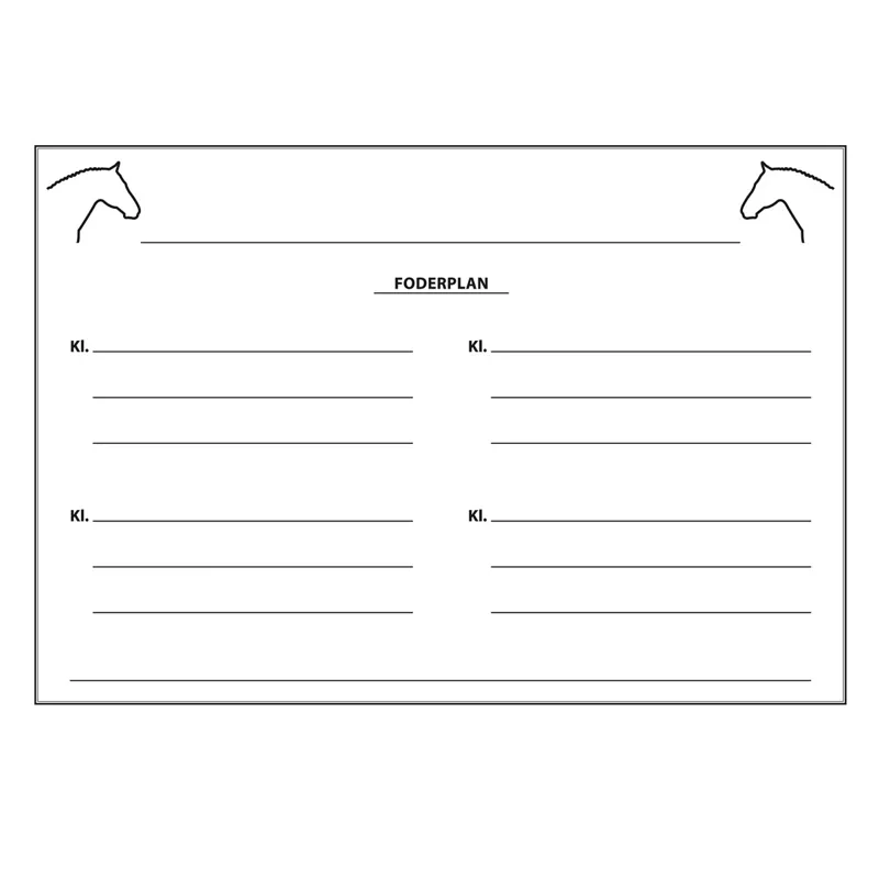 Horse Guard Feed Plan Board