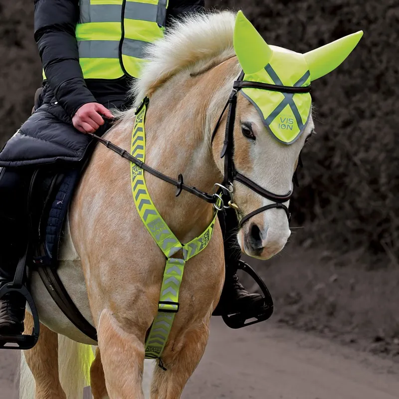Equetech Vision Hi-Vis Breastplate - Yellow-1
