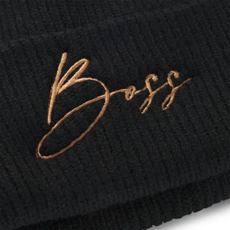 BOSS Equestrian High Cuff Beanie - Black-3