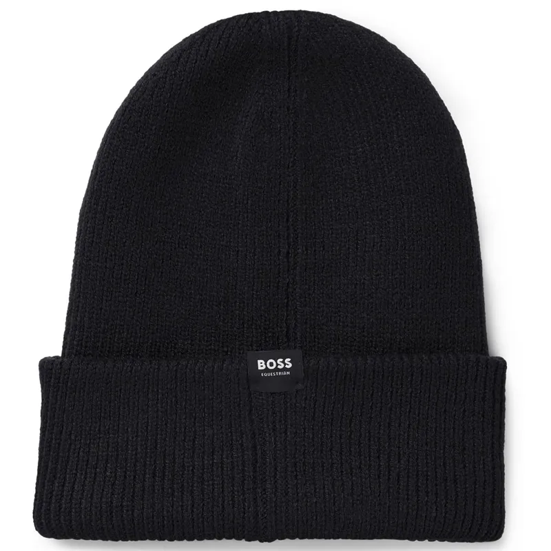 BOSS Equestrian High Cuff Beanie - Black-2