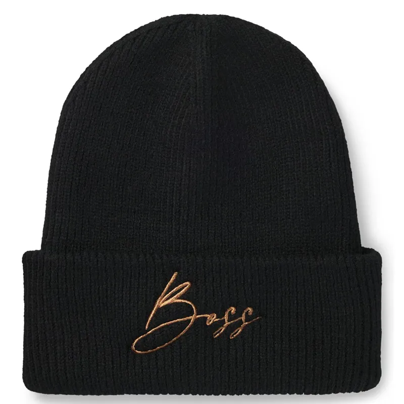 BOSS Equestrian High Cuff Beanie - Black