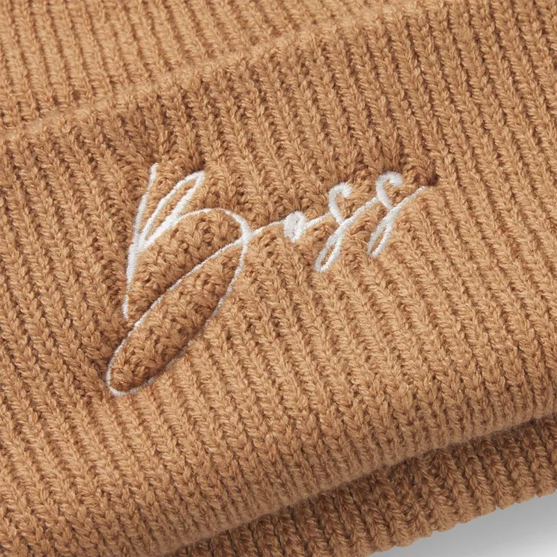 BOSS Equestrian High Cuff Beanie - Camel-1