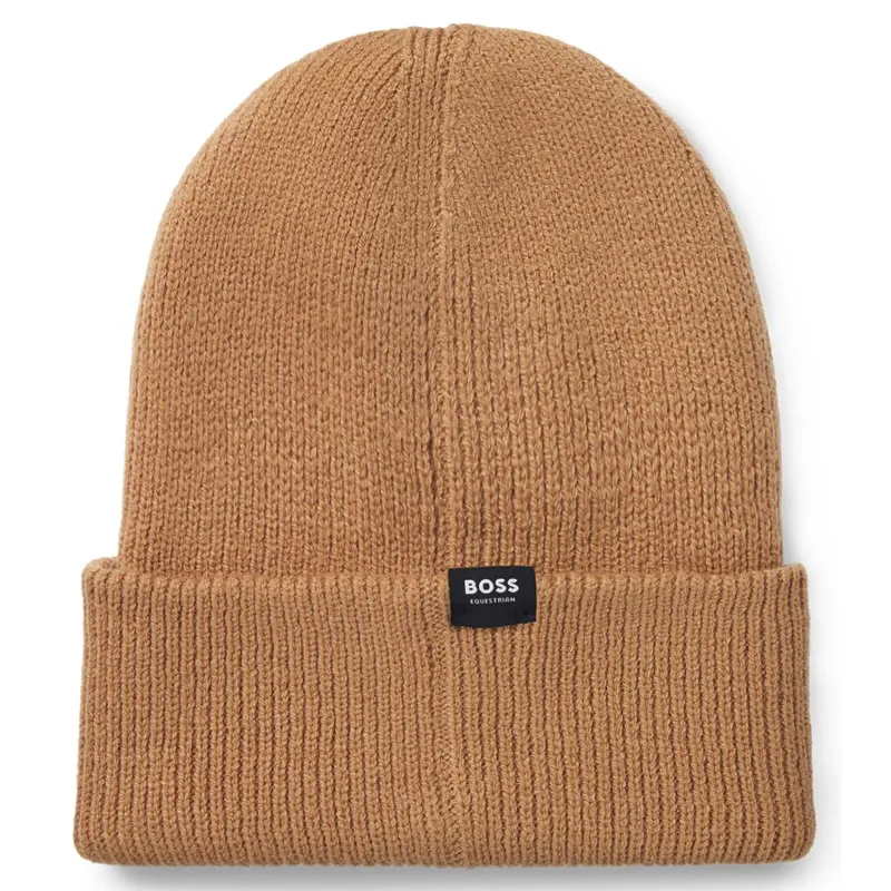 BOSS Equestrian High Cuff Beanie - Camel-3
