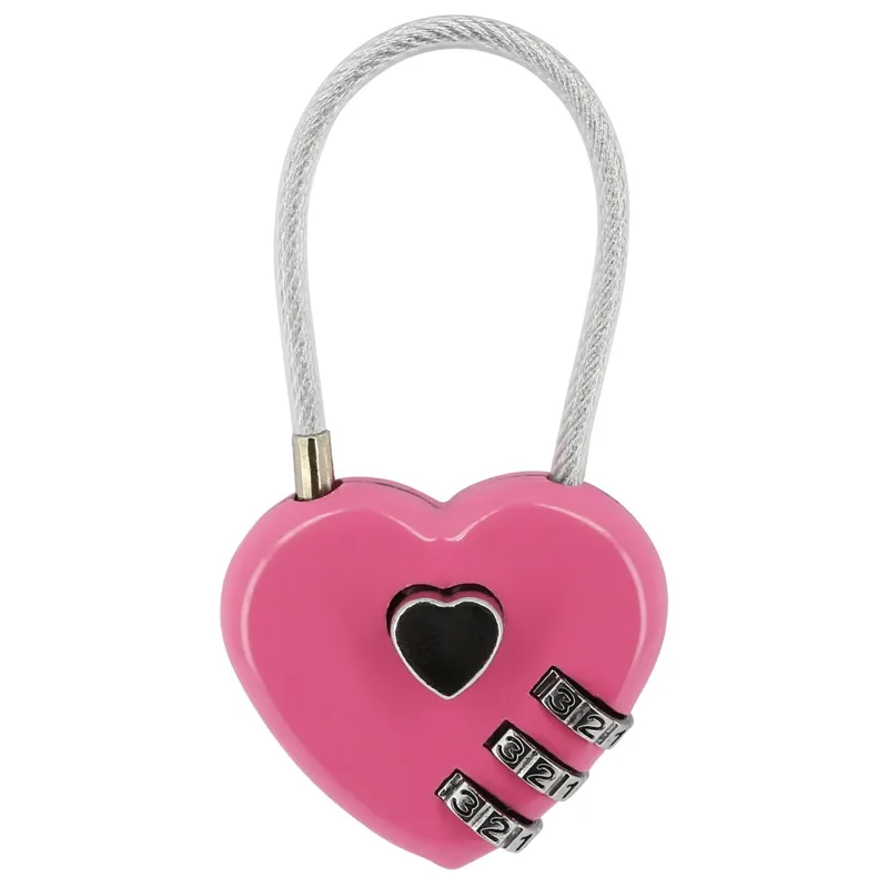 Hippo-Tonic Grooming Box Heart Padlock - Fuchsia-1